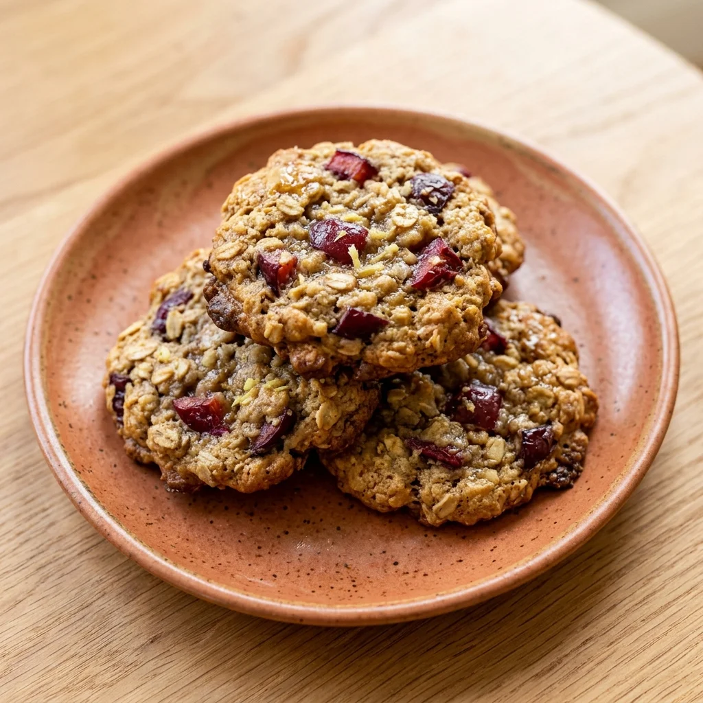 Maple-Ginger Cherry Oat Cookies
