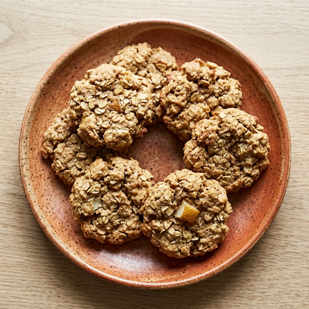 Maple-Ginger Pear Oat Cookies