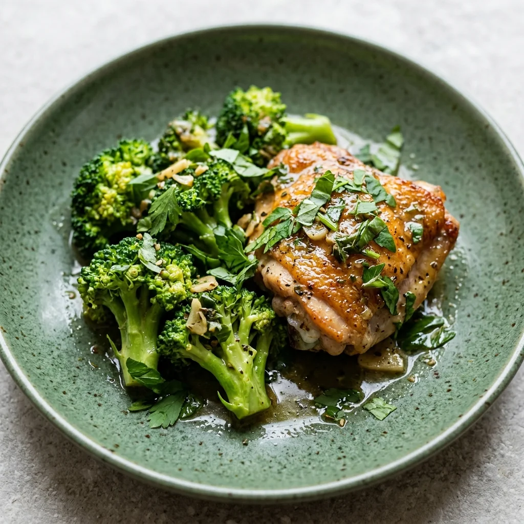 Basil-Parsley Chicken Skillet with Broccoli