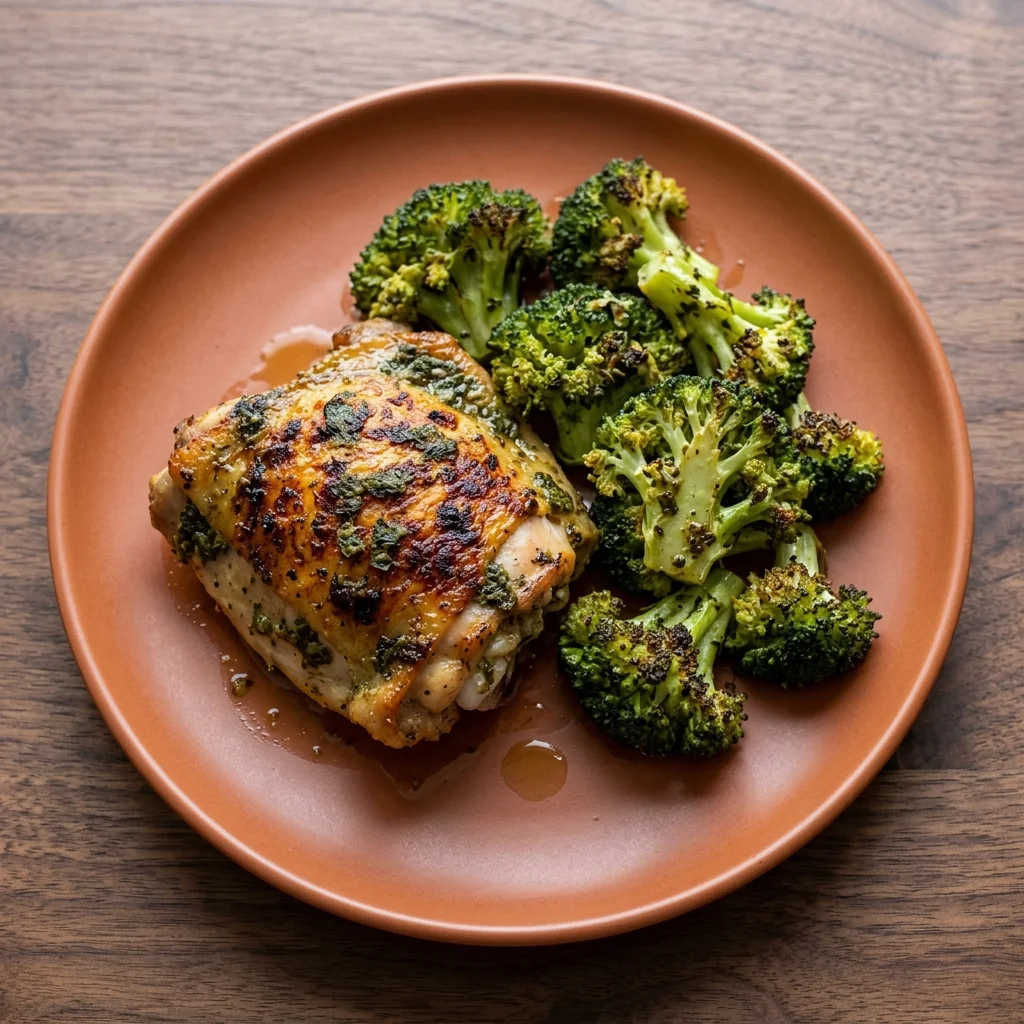 Basil-Parsley Chicken Traybake with Broccoli