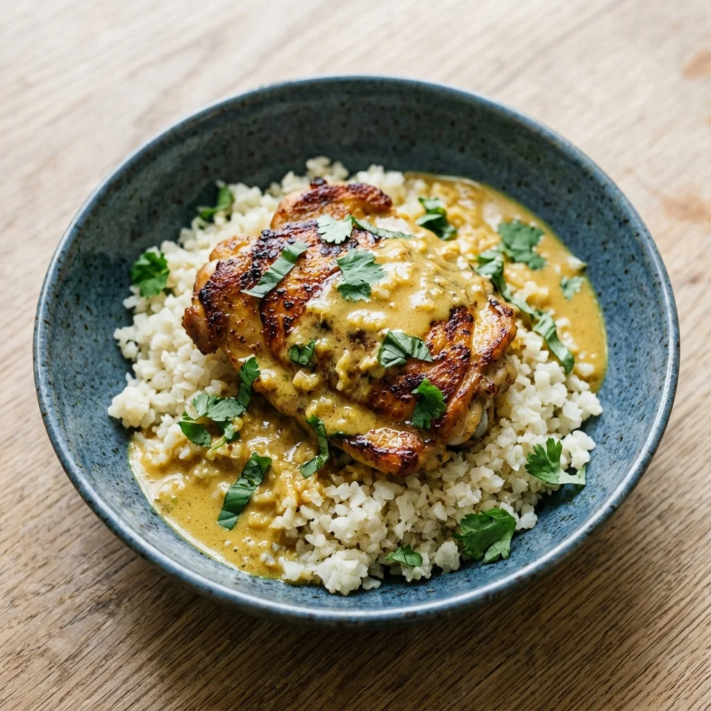 Chicken Coconut Bowl with Cauliflower Rice
