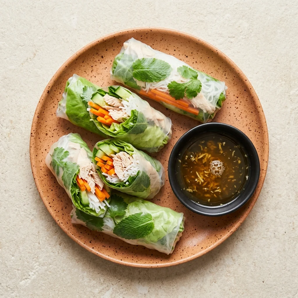 Fresh Chicken Spring Rolls