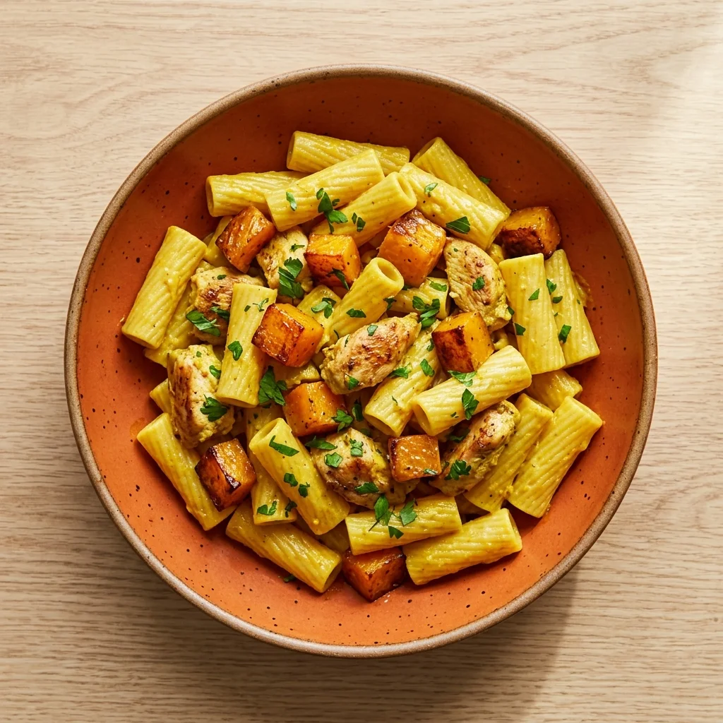 Ginger-Turmeric Chicken Pasta with Butternut Squash