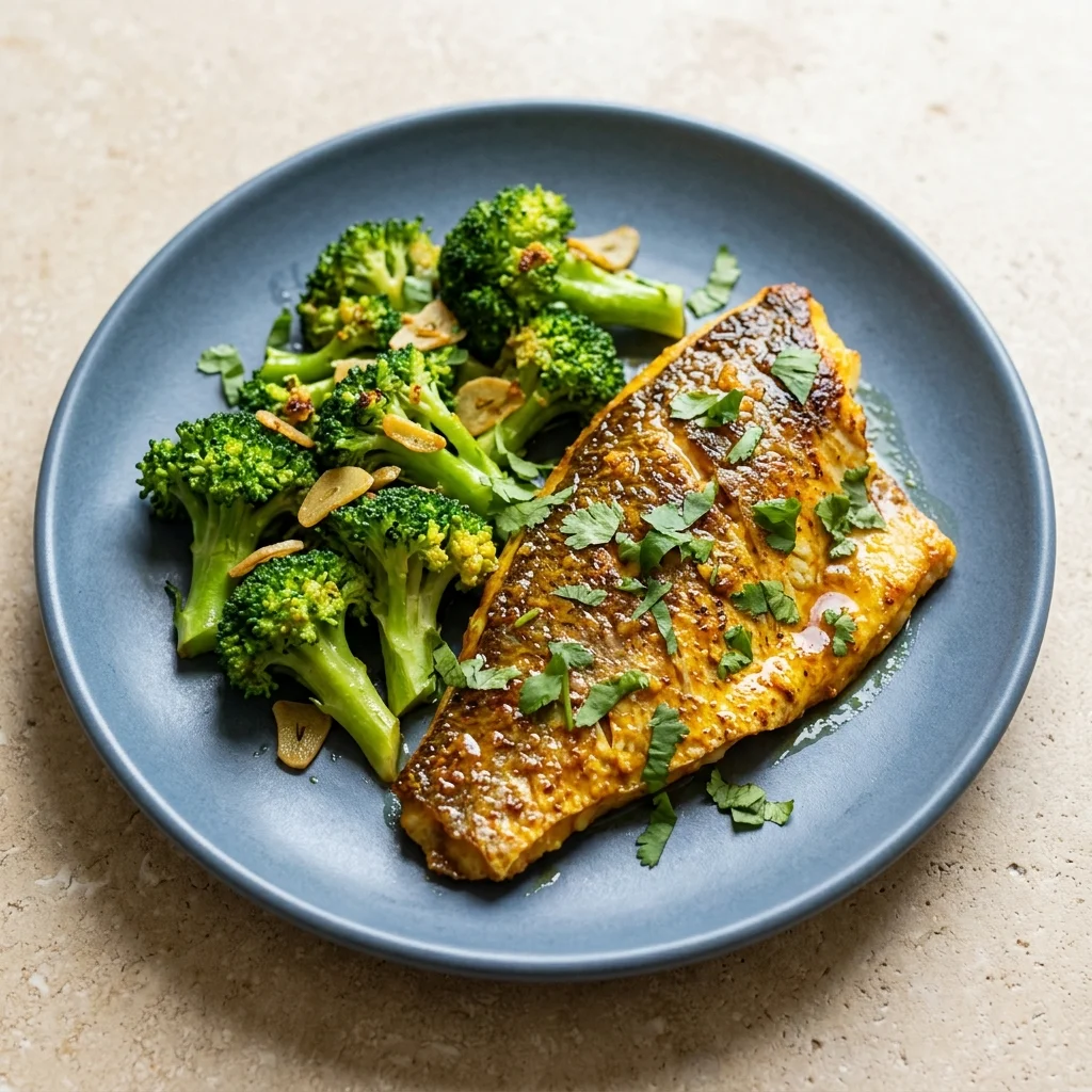 Ginger-Turmeric Snapper with Broccoli