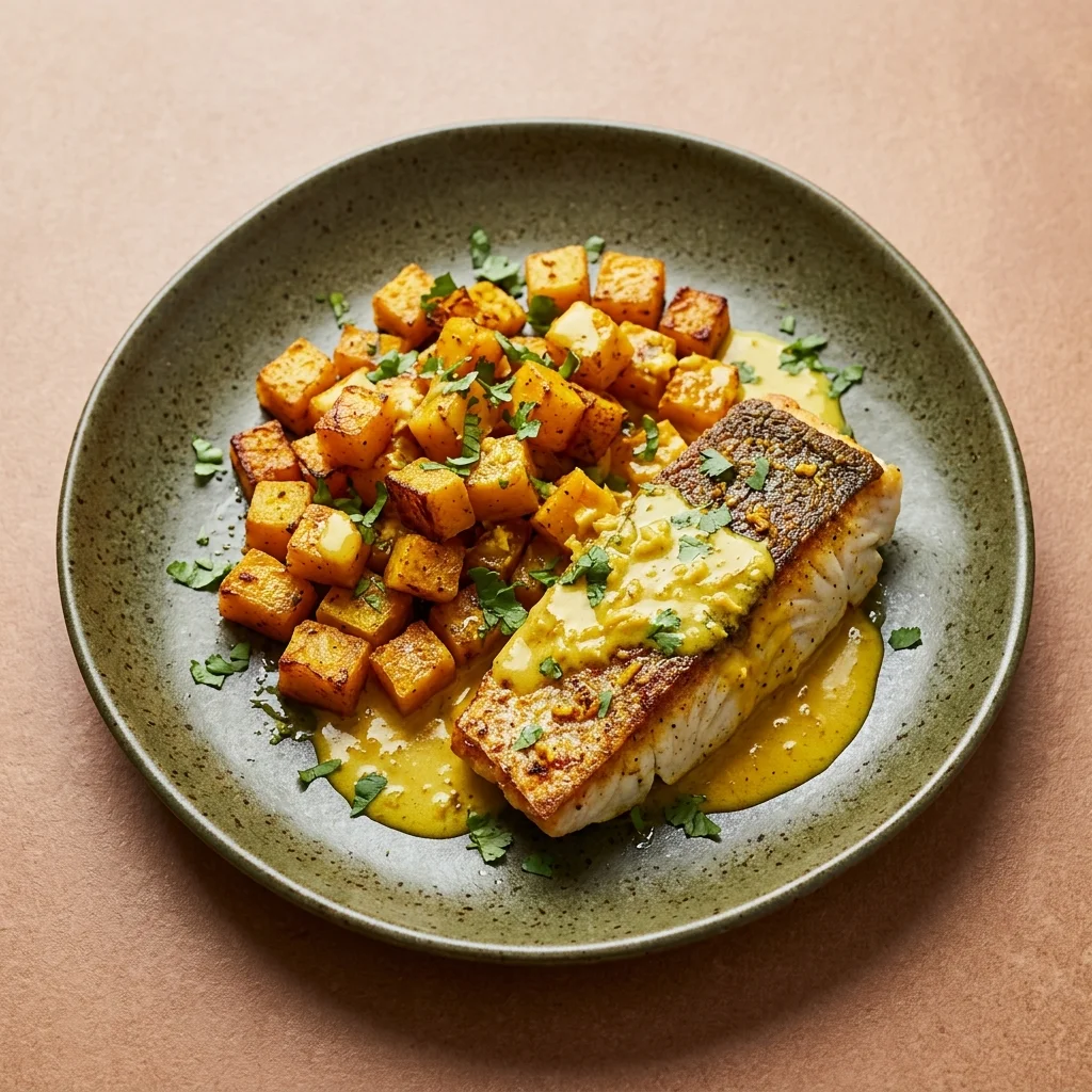 Ginger-Turmeric Snapper with Roasted Butternut Squash
