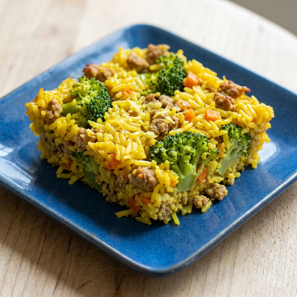 Ginger-Turmeric Turkey and Rice Casserole with Broccoli