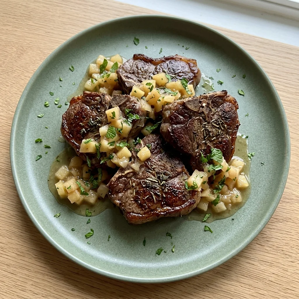 Lamb Chops with Apple-Mint Sauce