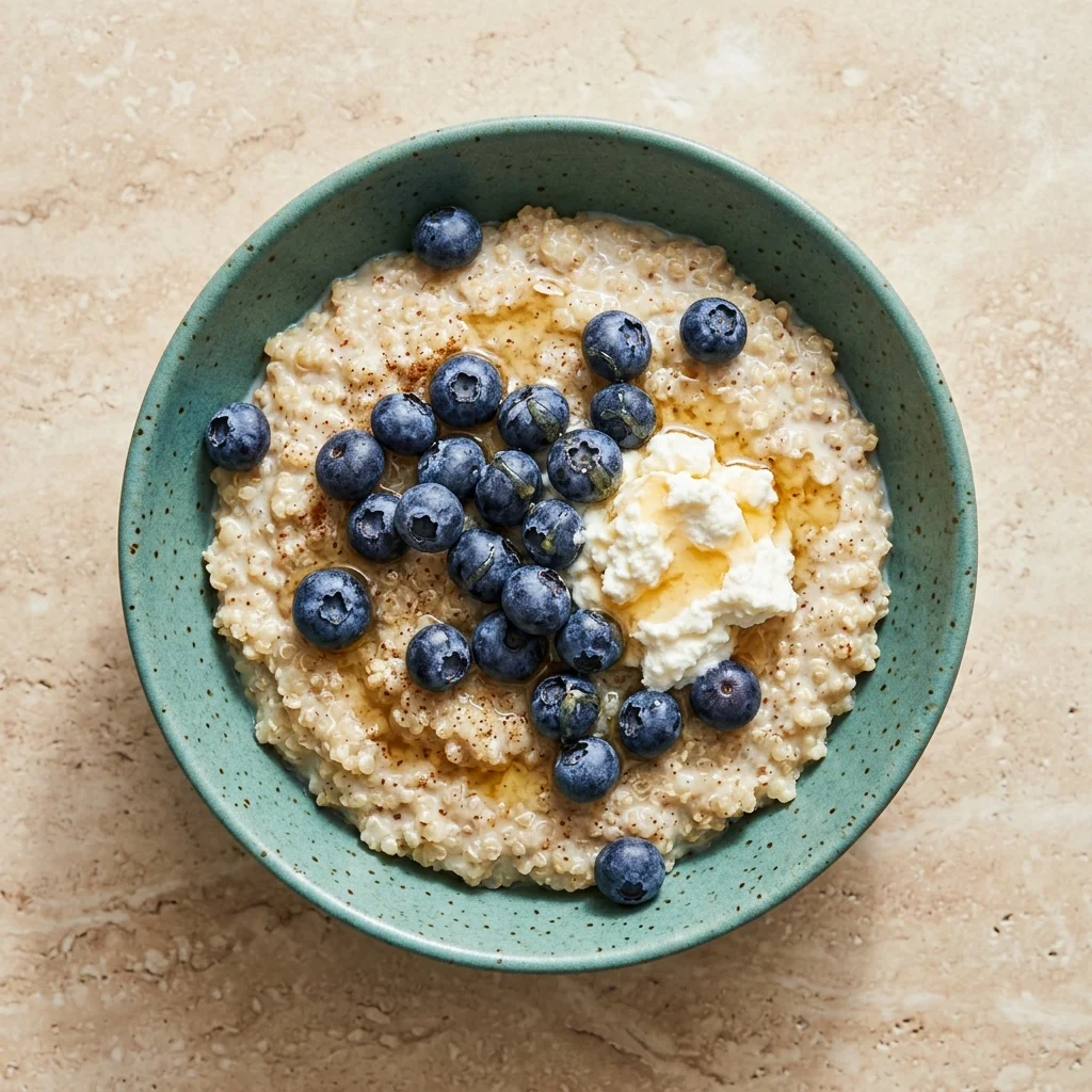 Quinoa Porridge with Blueberries and Honey