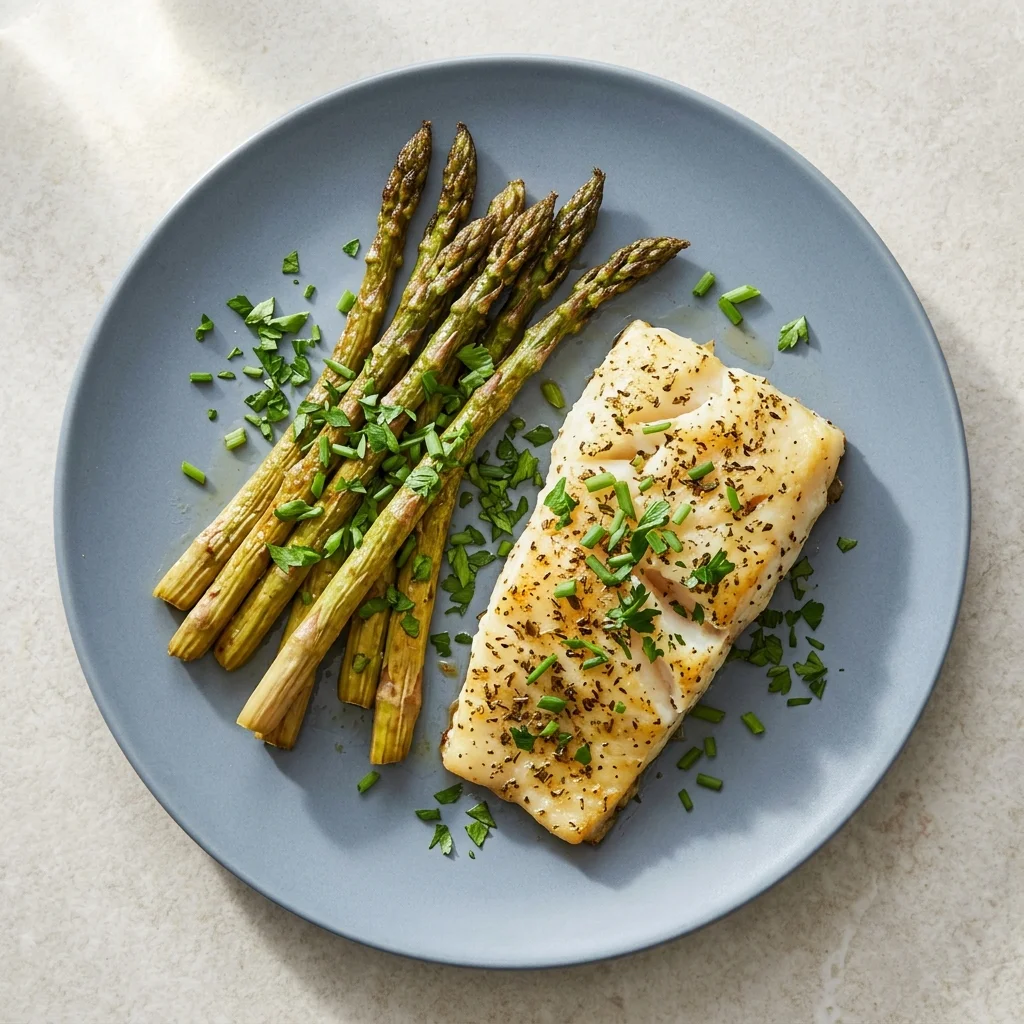 Sheet Pan Cod with Asparagus