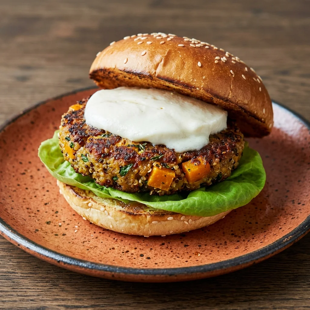Squash and Quinoa Veggie Burger