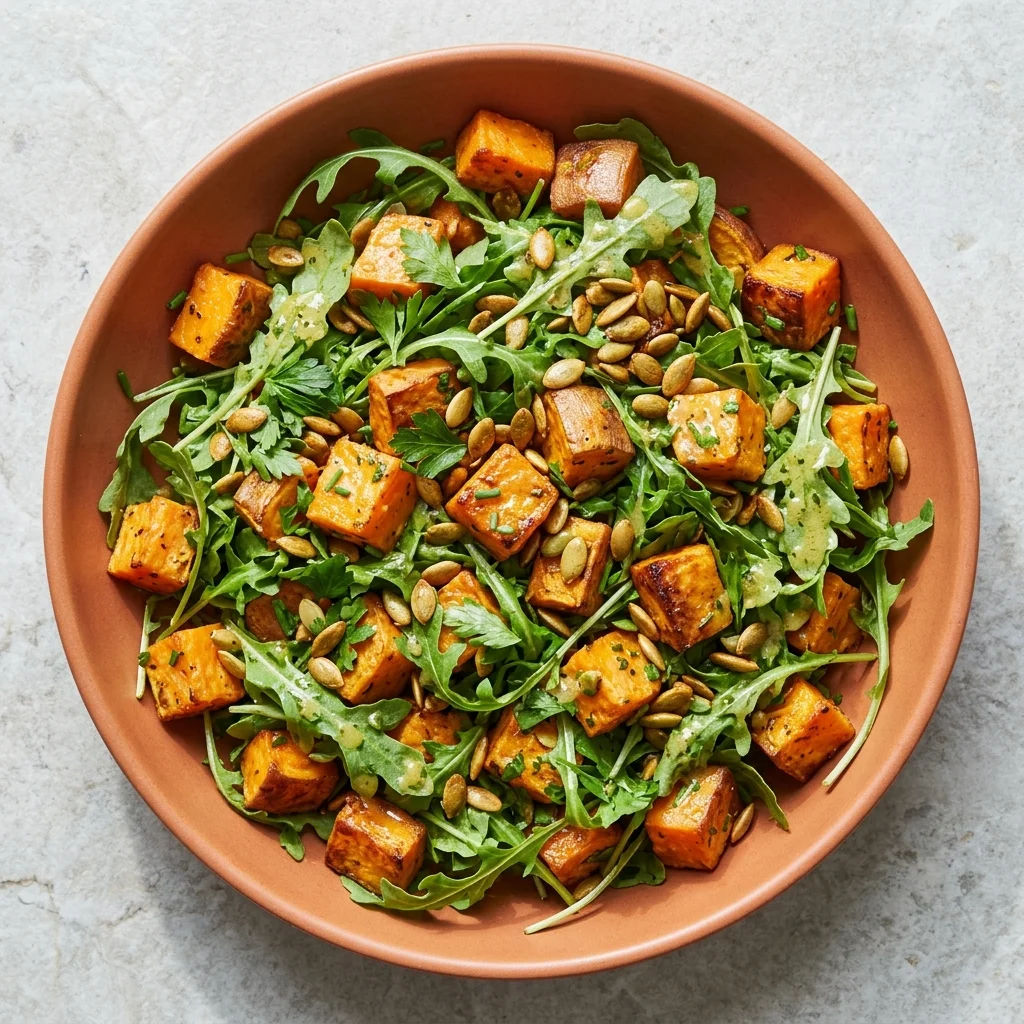 Roasted Sweet Potato Salad with Herb Dressing