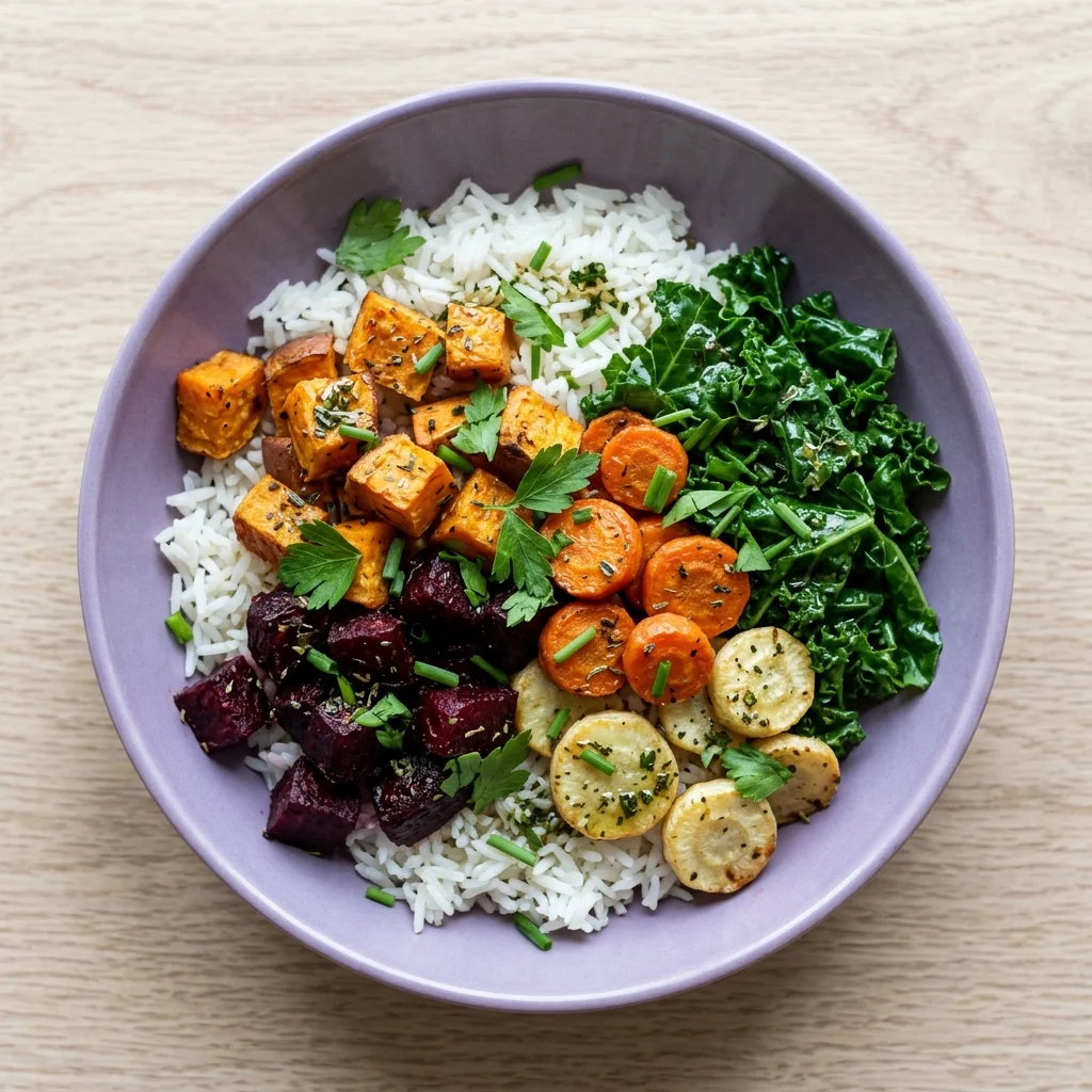 Roasted Root Vegetable Buddha Bowl