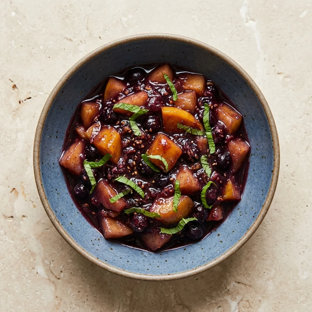 Ginger Mint Fruit Compote