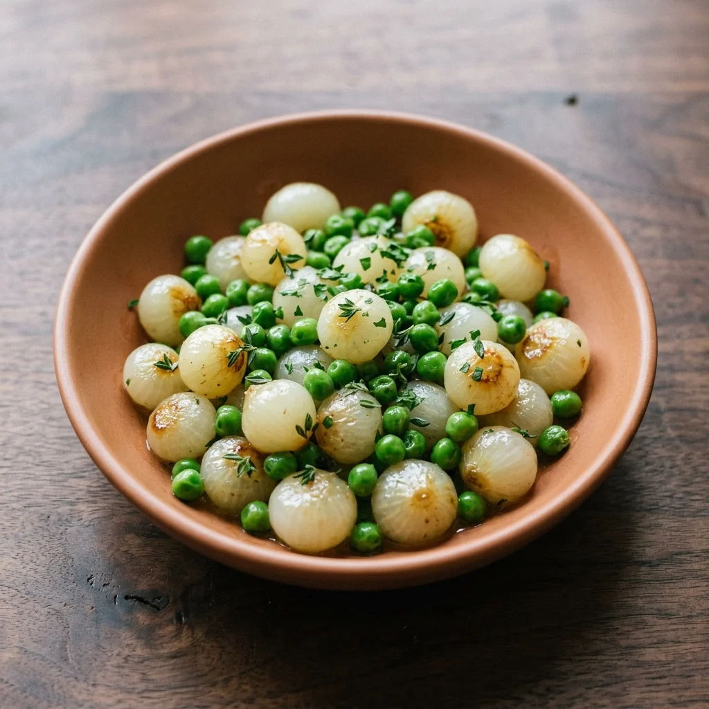 Buttered Pearl Onions and Peas