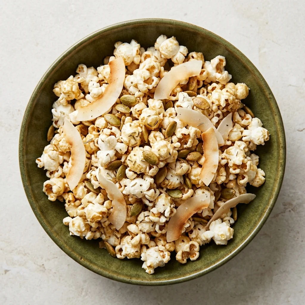 Vanilla Rosemary Popcorn Snack Mix