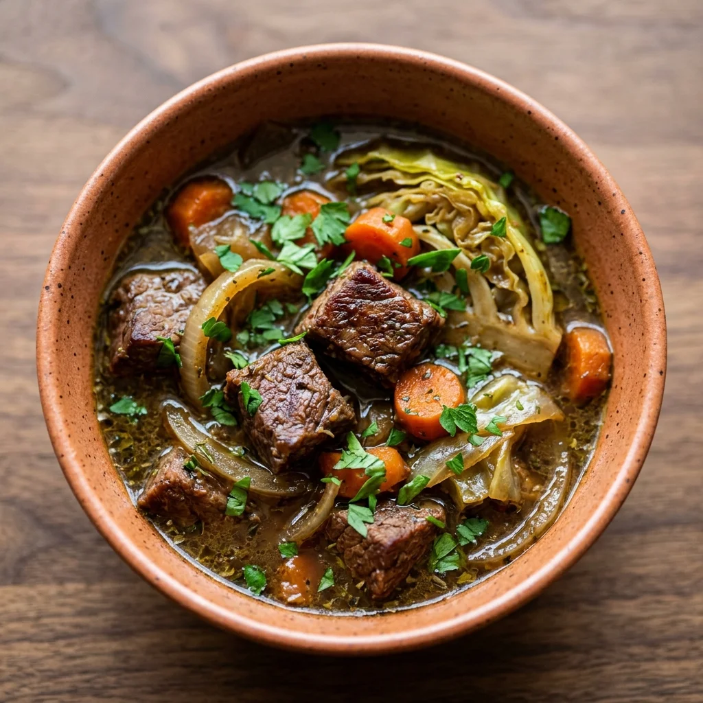 Beef, Cabbage & Onion Stew