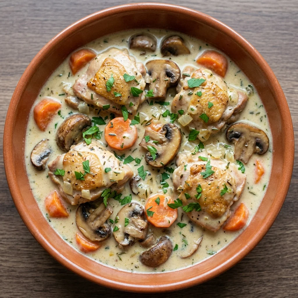 One-Pot Chicken and Mushroom Cream Stew