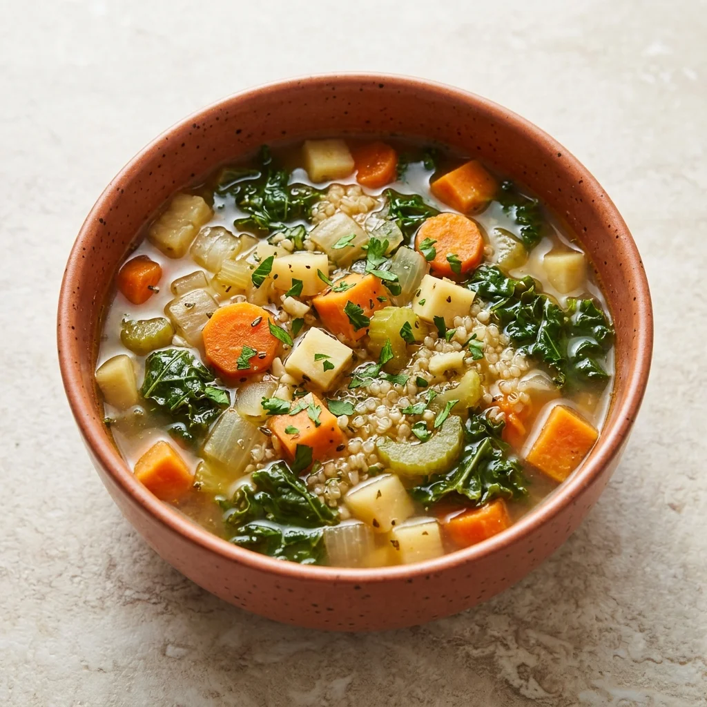 Quinoa Vegetable Soup with Fresh Herbs