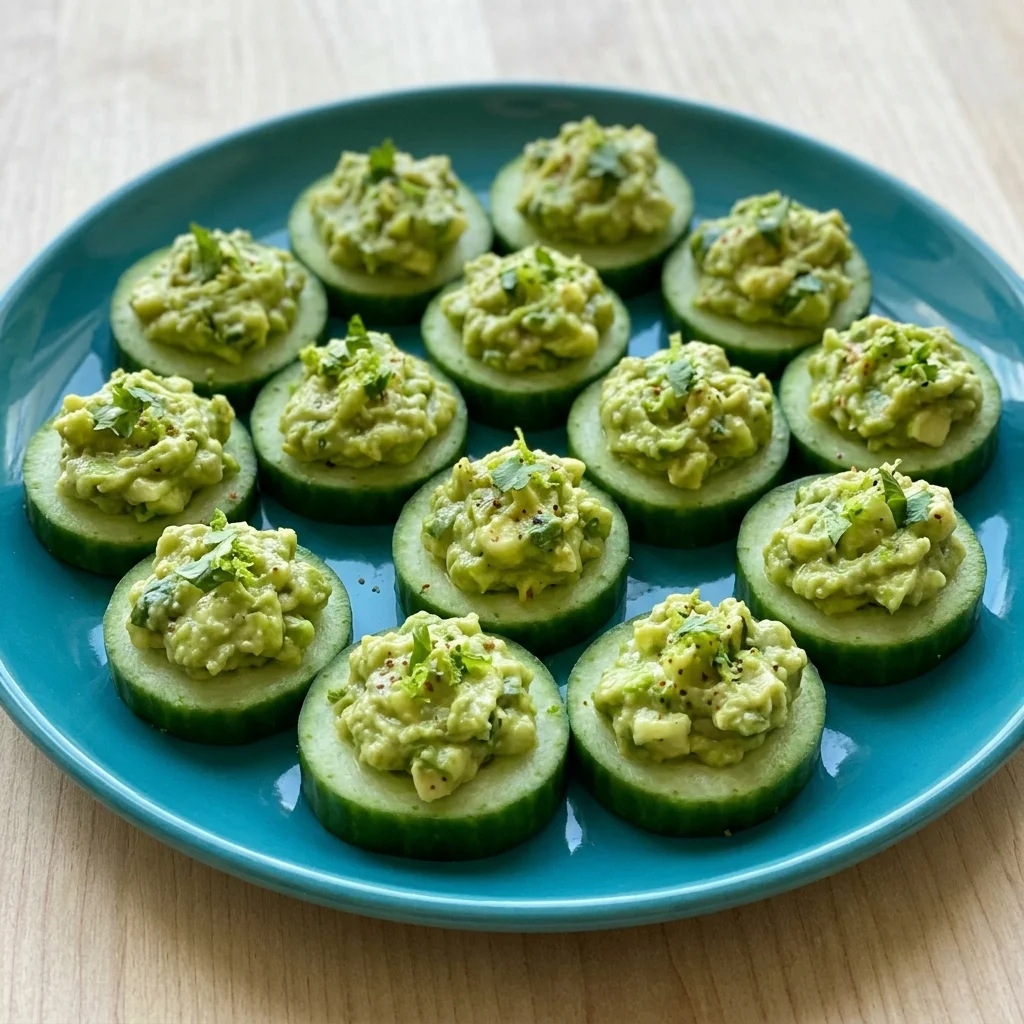 Avocado-Lime Cucumber Bites