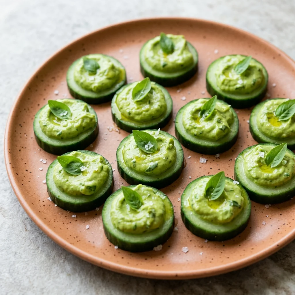 Basil-Avocado Cucumber Bites