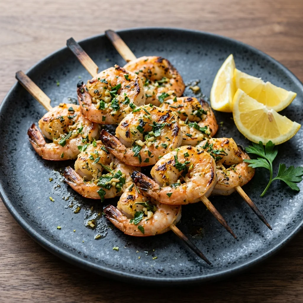 Garlic-Herb Shrimp Skewers