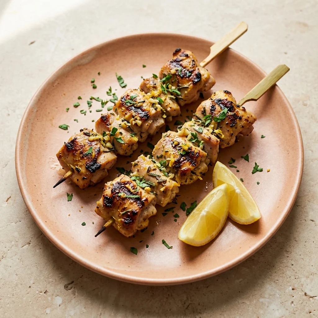 Garlic-Rosemary Chicken Skewers