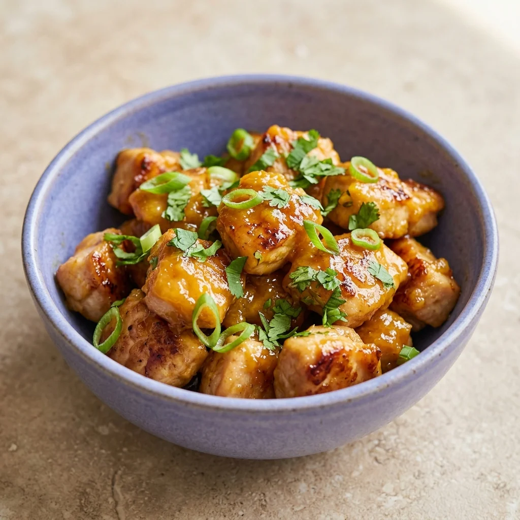 Ginger-Scallion Mango Chicken Bites