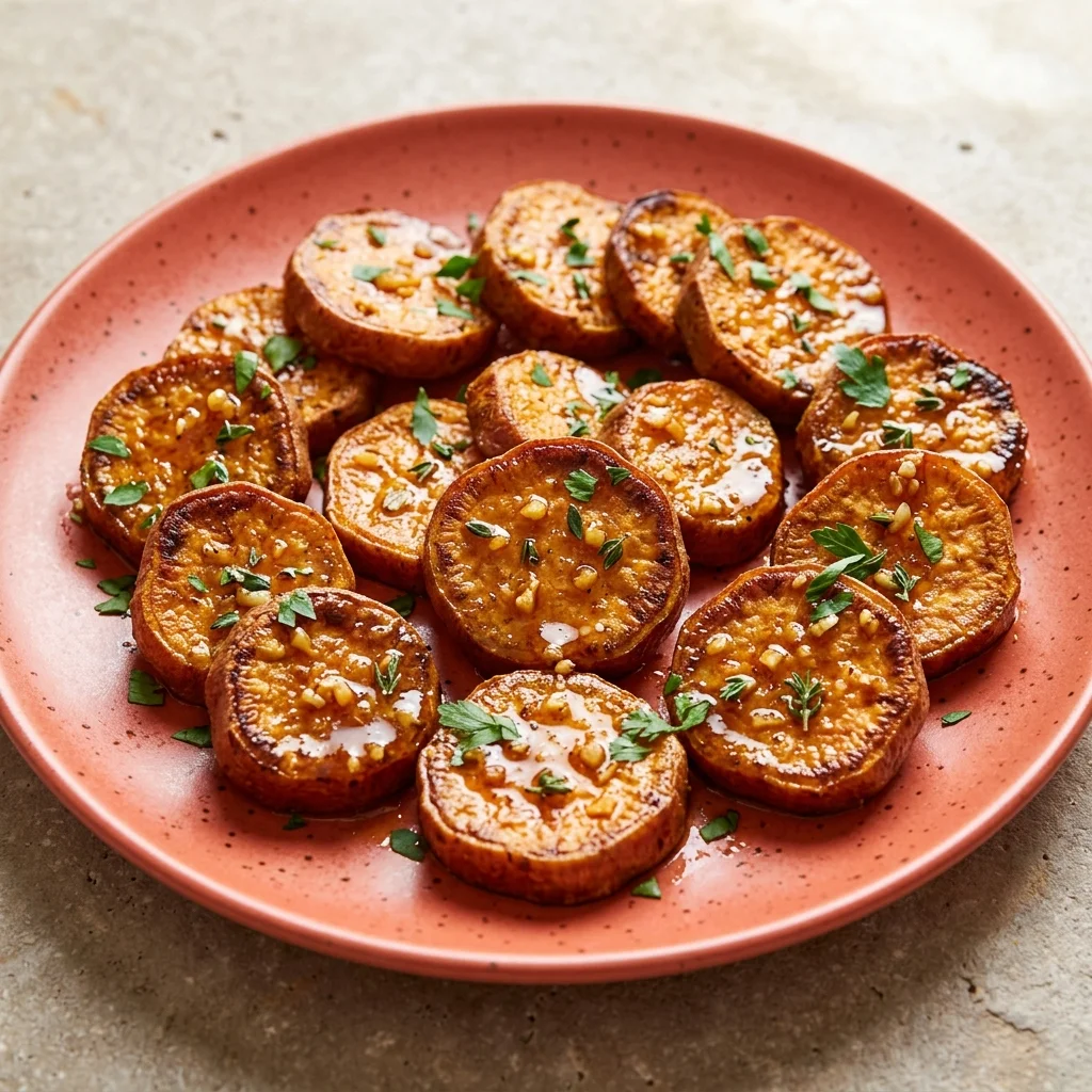 Honey-Garlic Sweet Potato Crostini