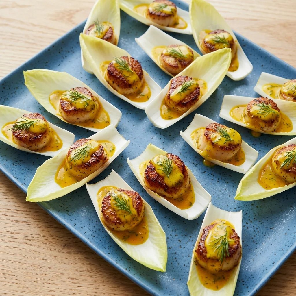 Lemon-Dill Scallop Spoons