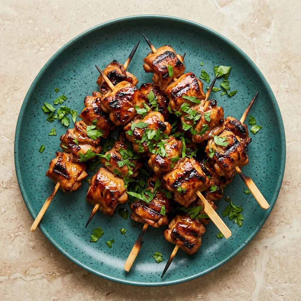 Maple & Apple Cider Glazed Chicken Skewers