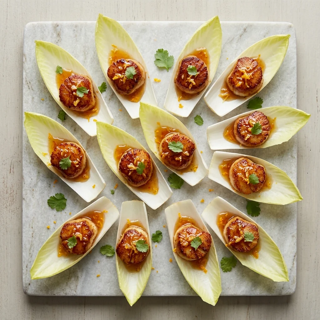 Orange-Ginger Scallop Spoons