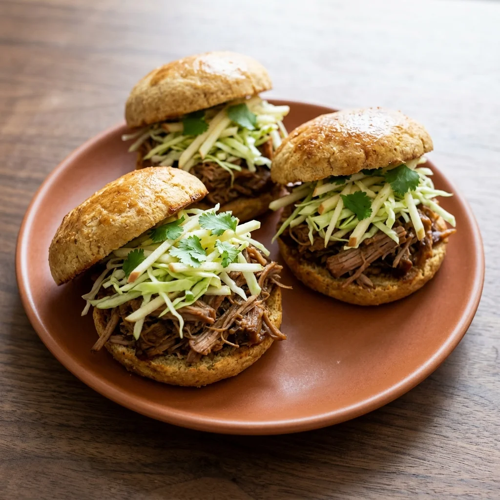 Pulled Pork Sliders with Cassava Buns