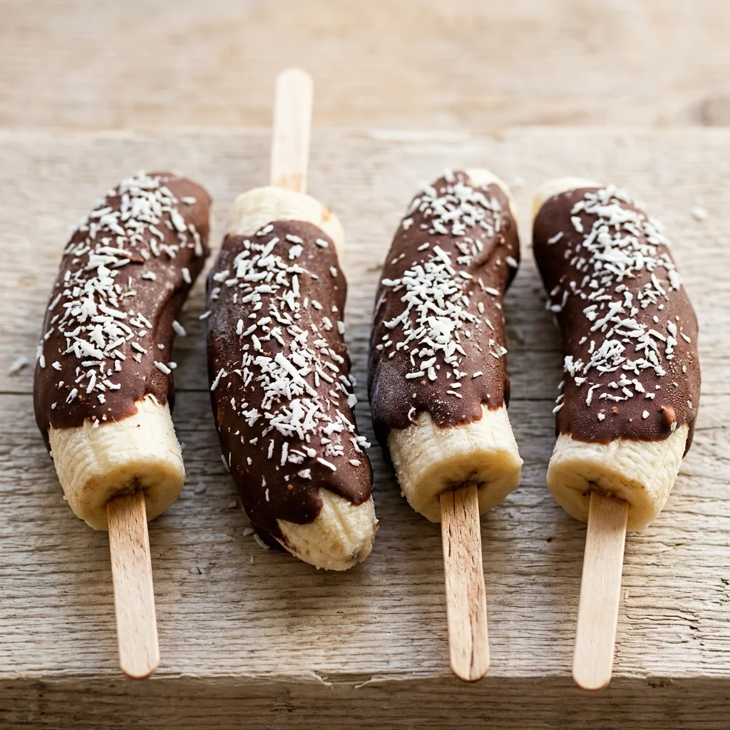 Frozen Carob Bananas on a Stick