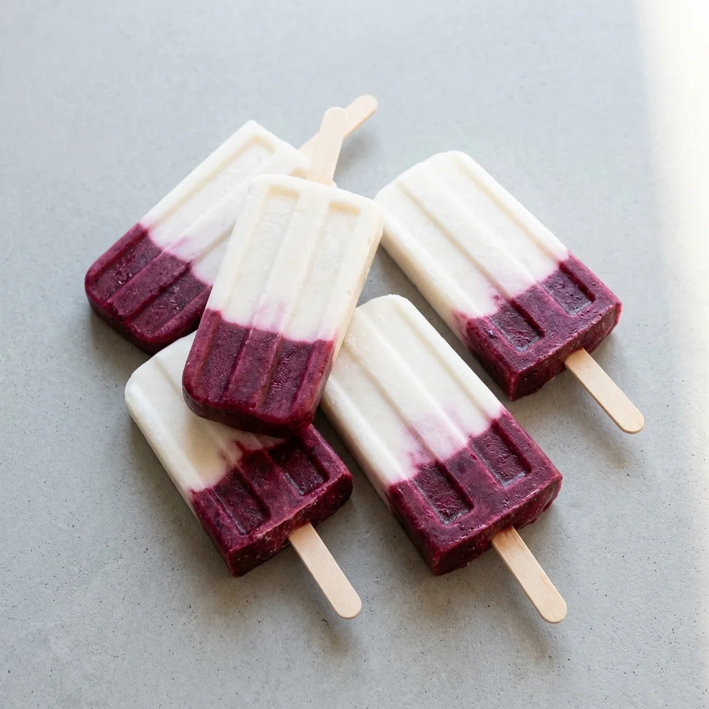 Coconut & Mixed Berry Popsicles
