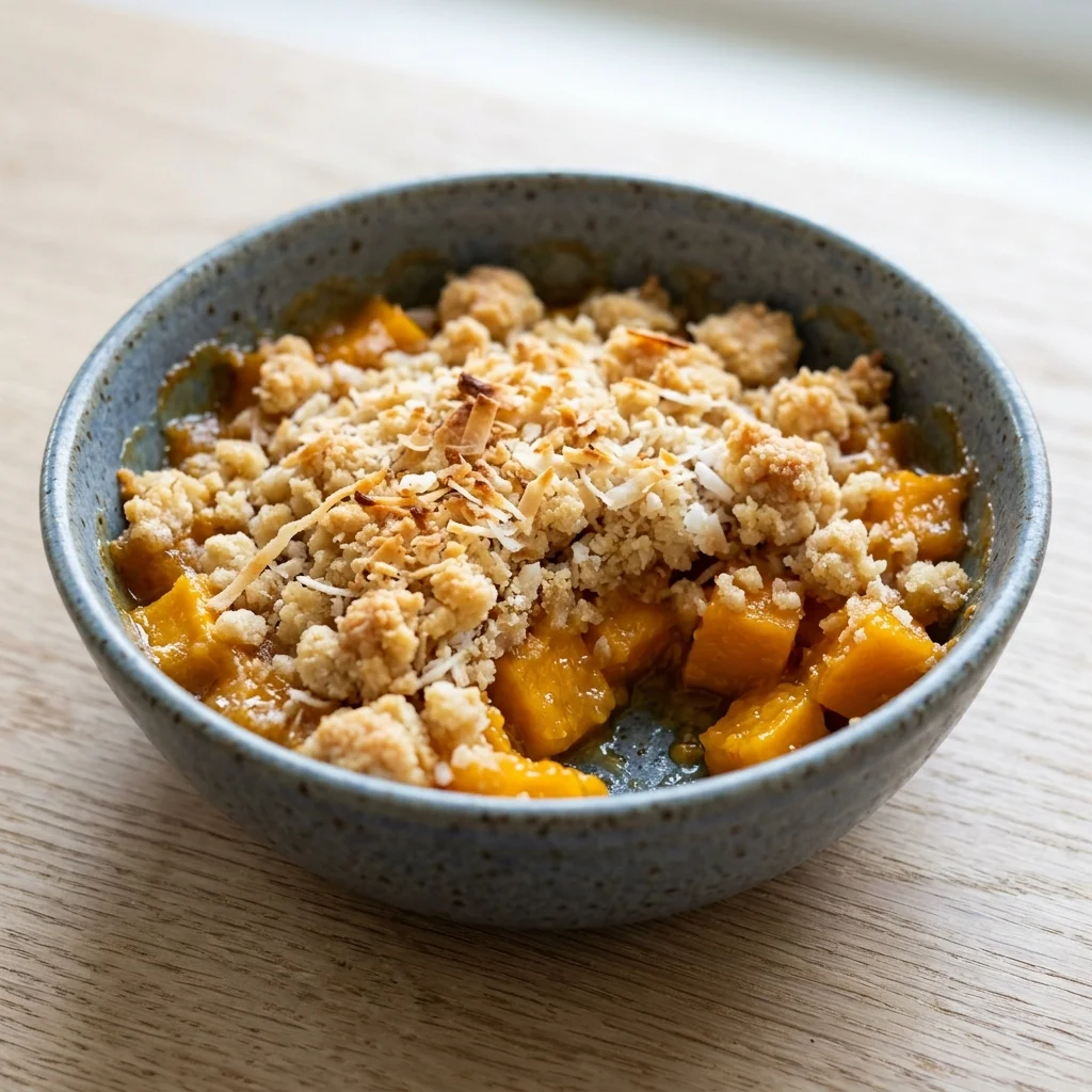 Ginger Mango Coconut Crumble