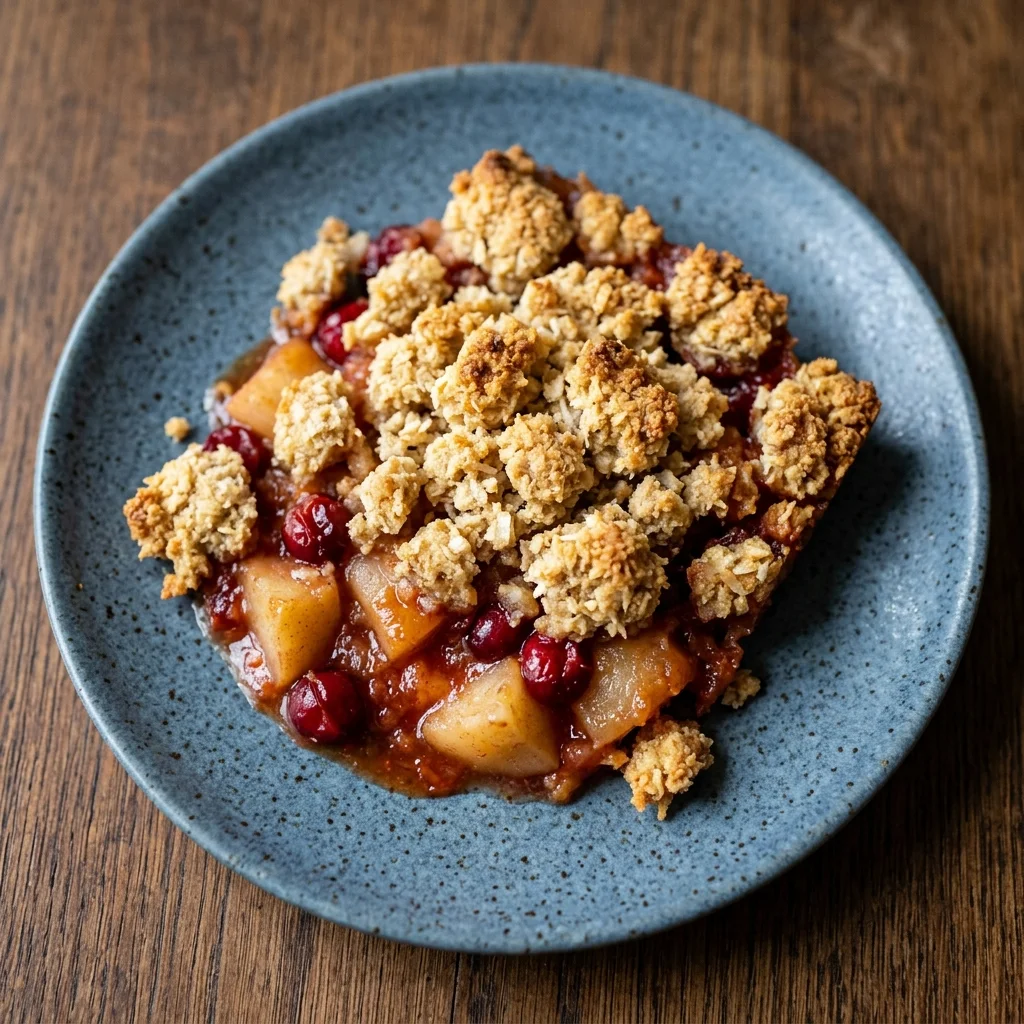 Pear and Cranberry Crumble