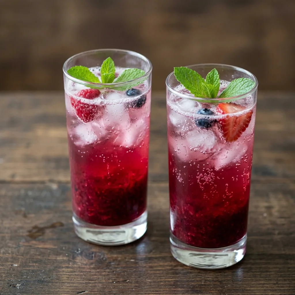 Berry Kombucha Mocktail