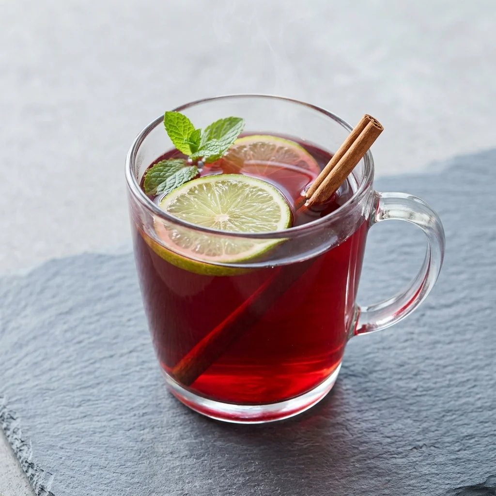 Hibiscus-Lime Spiced Apple Cider