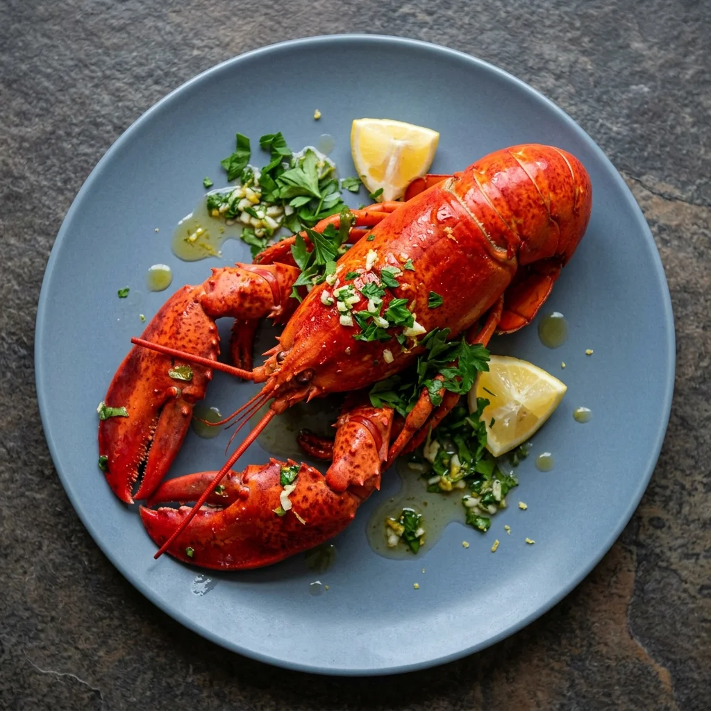 Herb-Infused Boiled Lobster
