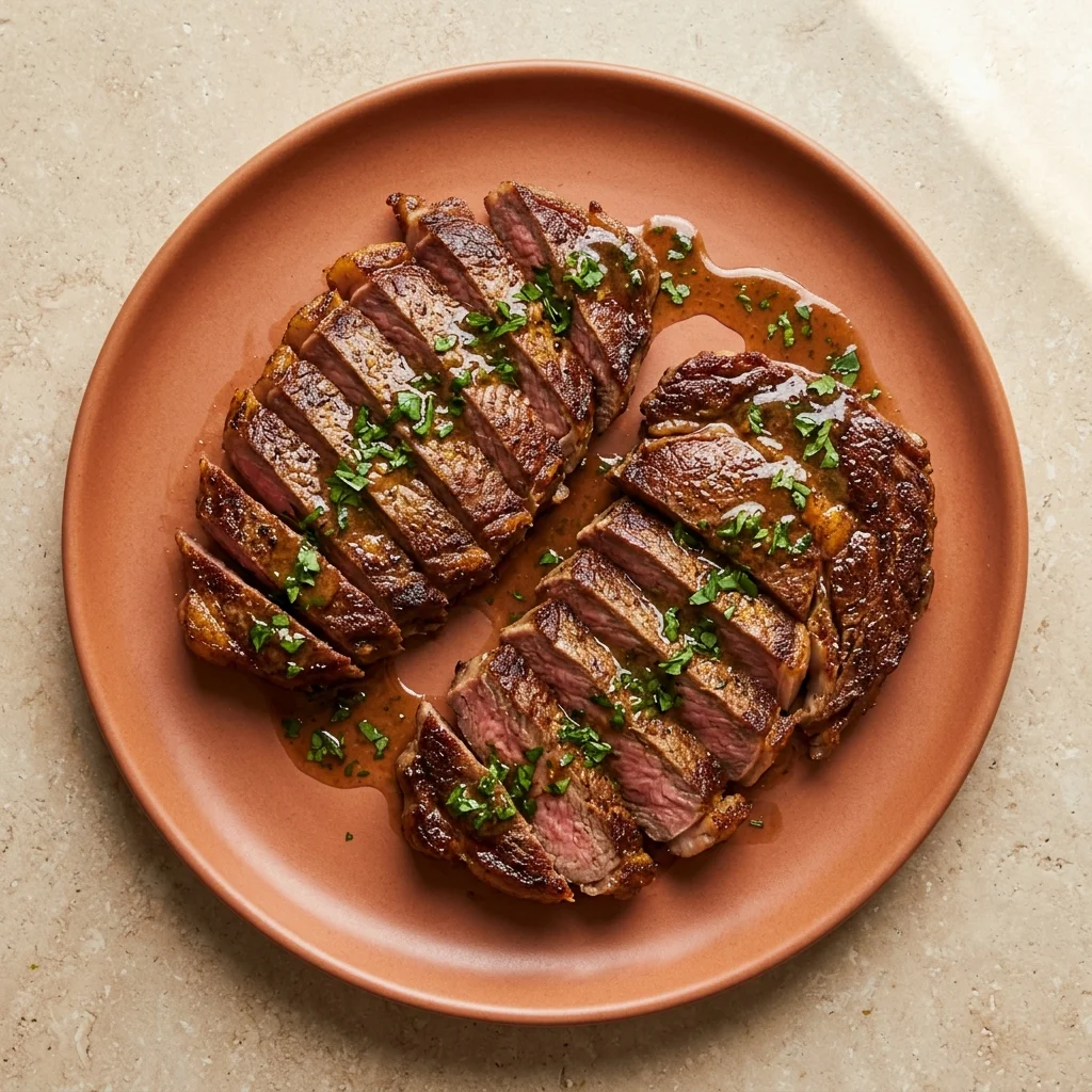 Cast Iron Steak with Herb Pan Sauce