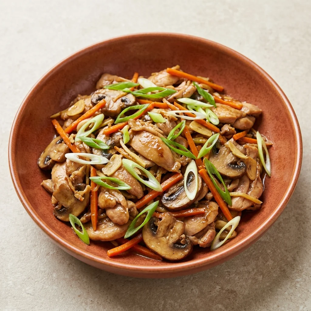 Coconut Aminos Chicken Stir-Fry with Mushrooms