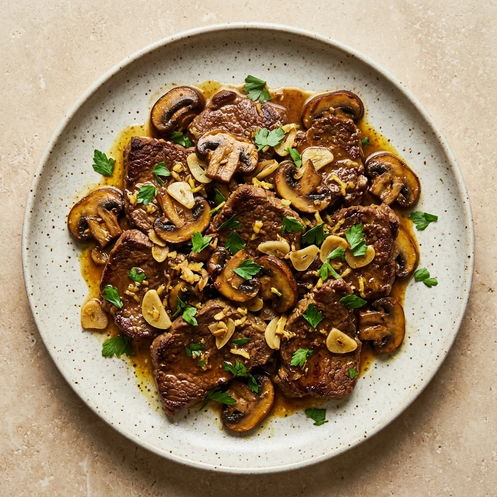 Garlic-Mushroom Beef Skillet