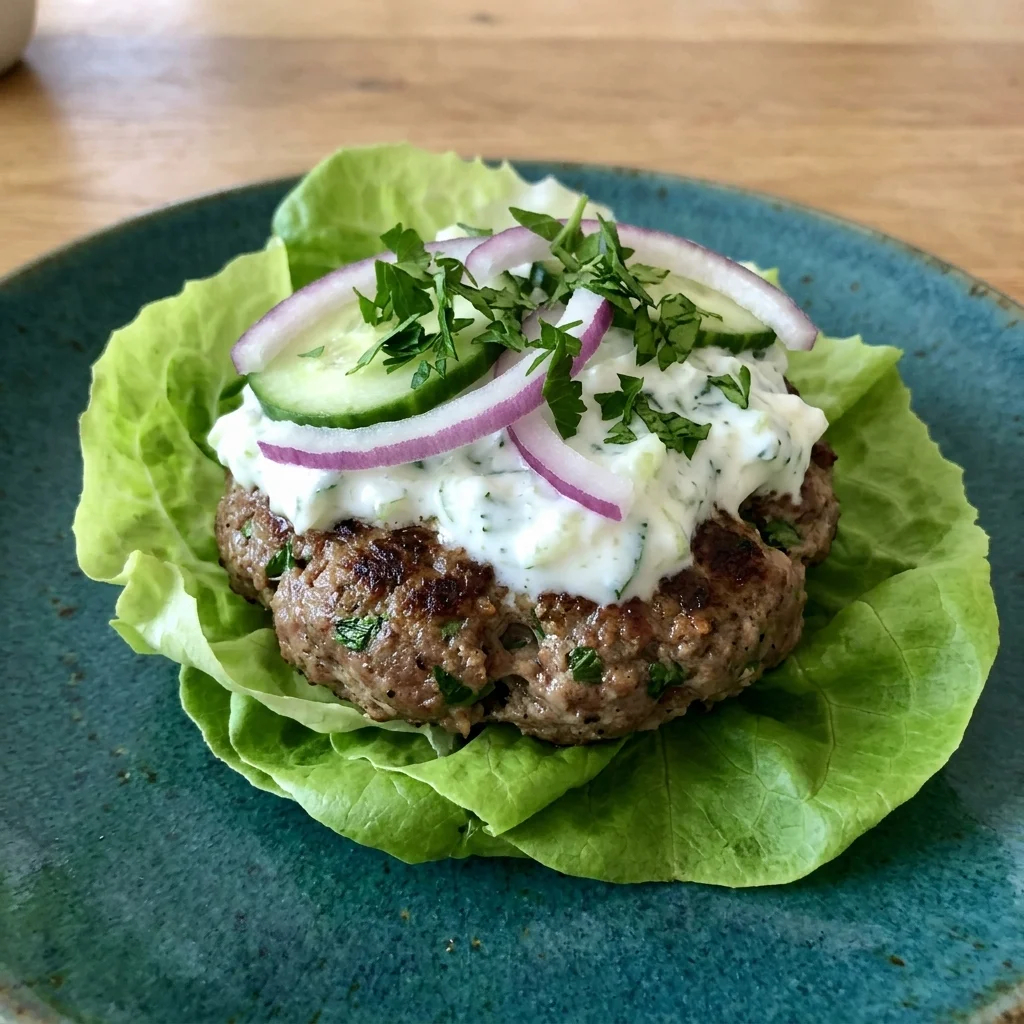 Greek-Style Lamb Burger