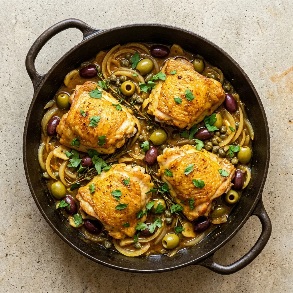 Italian Skillet Chicken with Olives and Capers