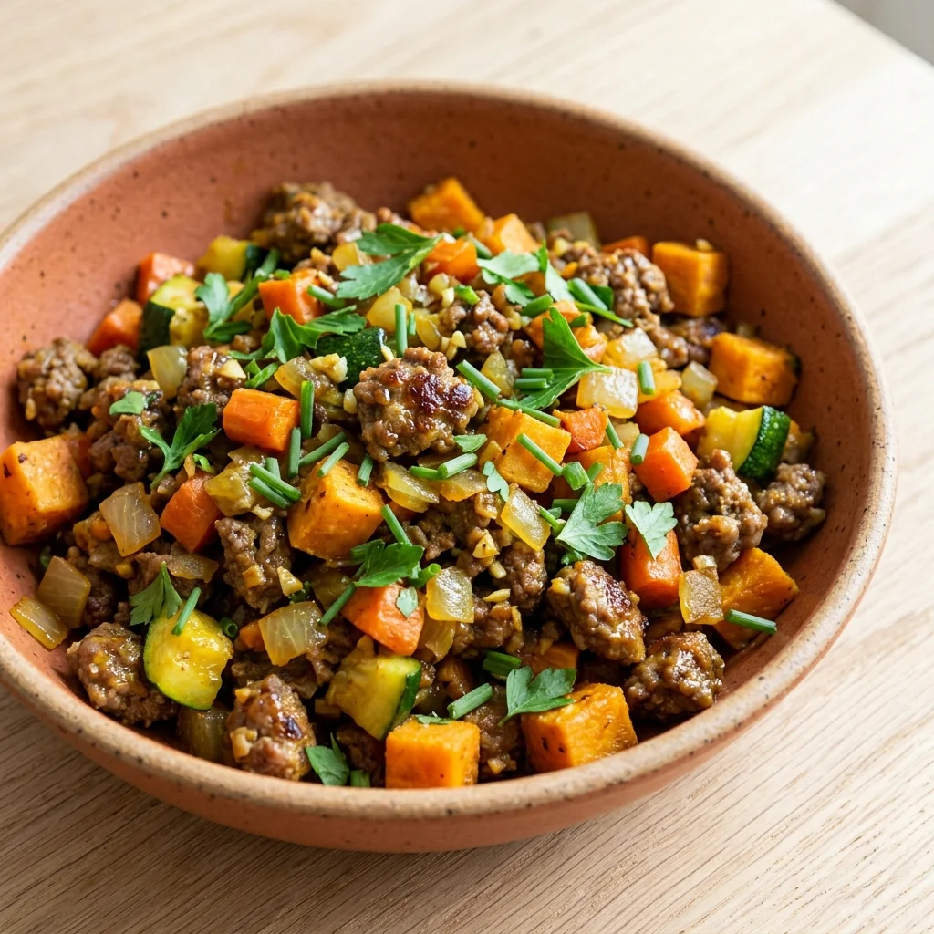 Maple & Apple Cider Beef Hash Bowl