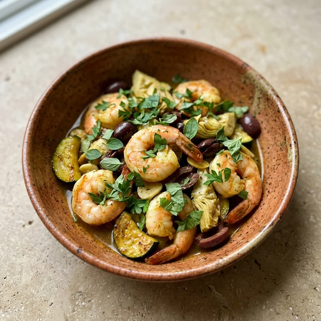 Mediterranean Shrimp with Olives