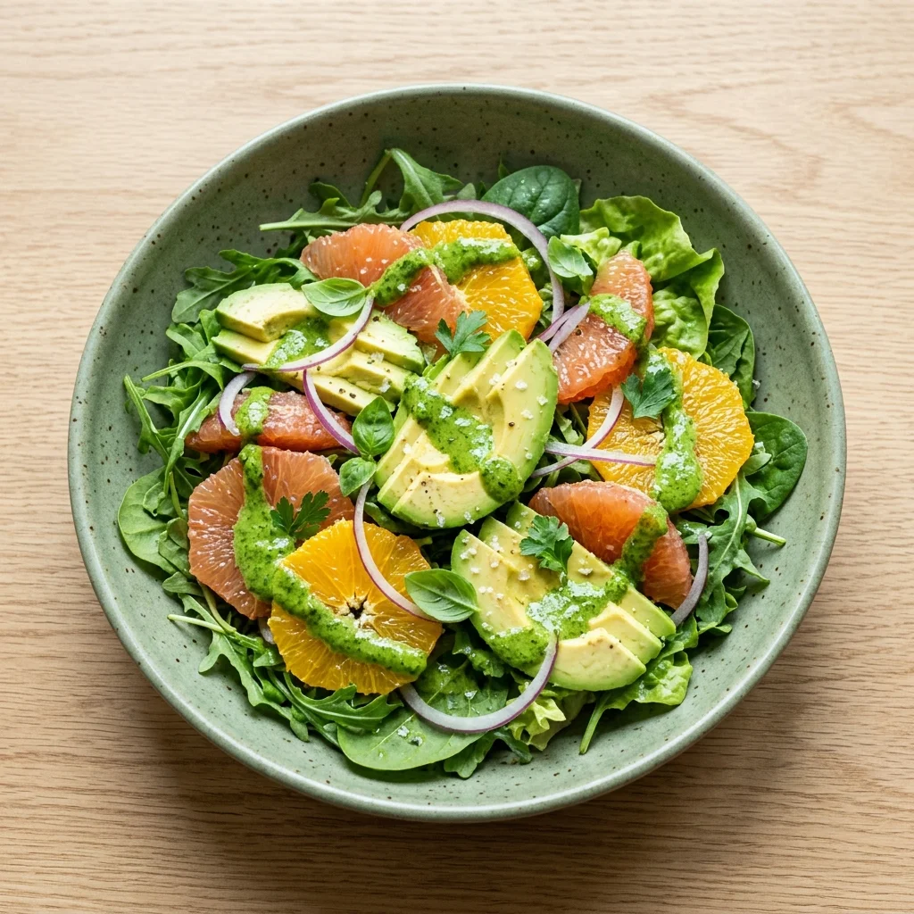 Avocado Citrus Salad with Basil-Herb Dressing