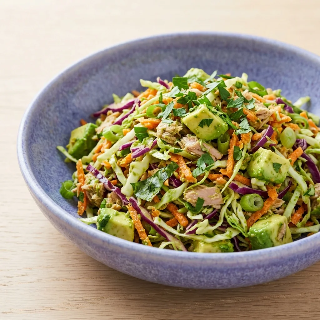 Basil-Avocado Tuna Slaw