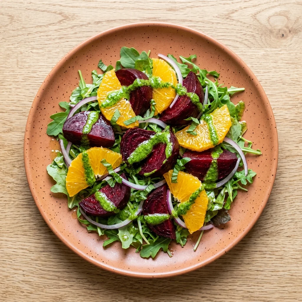 Roasted Beet Salad with Basil-Citrus Drizzle