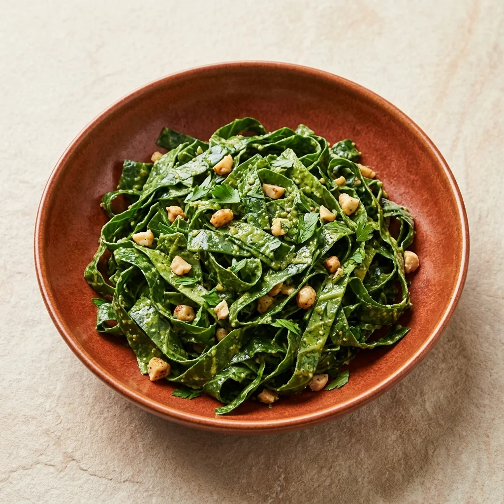 Basil-Pesto Collard Green Salad